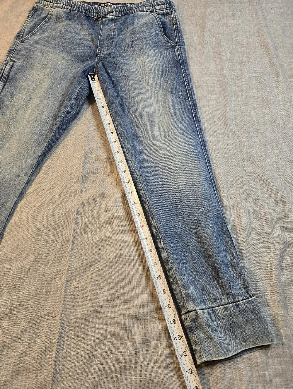 DENIZEN From Levis Boys Size 16 Light Wash Denim Drawstring Jogger Pants